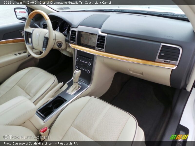 Crystal Champagne Metallic Tri-Coat / Light Camel 2012 Lincoln MKZ AWD