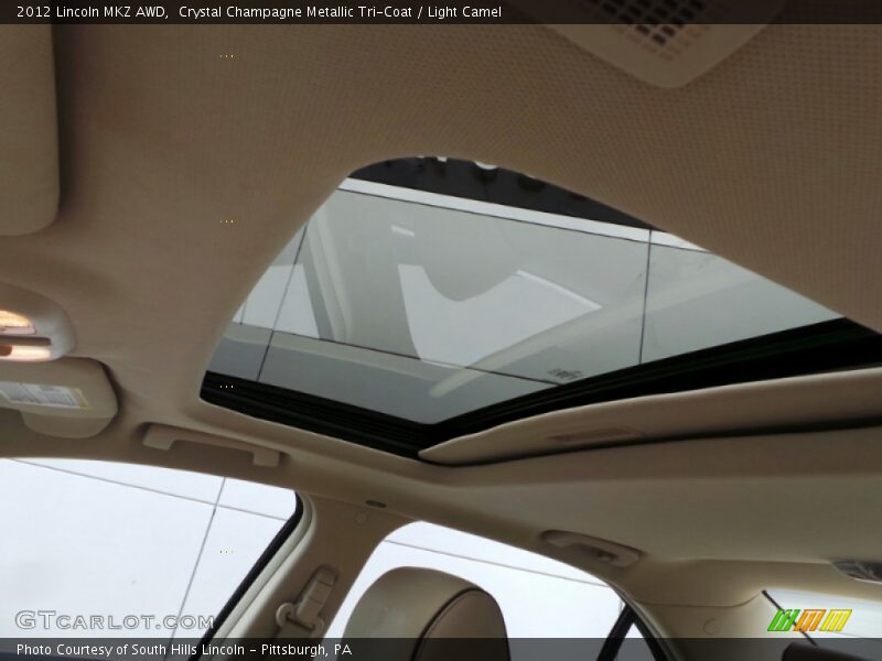 Crystal Champagne Metallic Tri-Coat / Light Camel 2012 Lincoln MKZ AWD