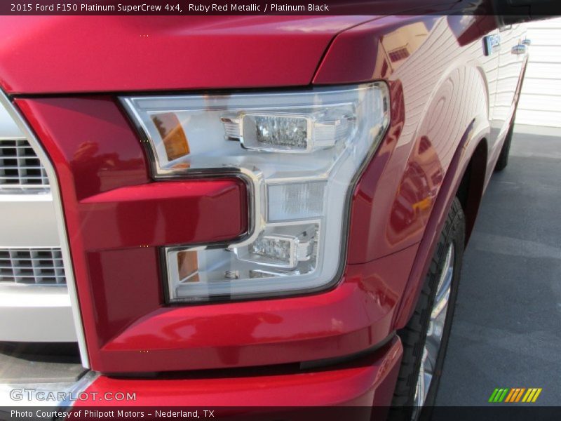 Ruby Red Metallic / Platinum Black 2015 Ford F150 Platinum SuperCrew 4x4