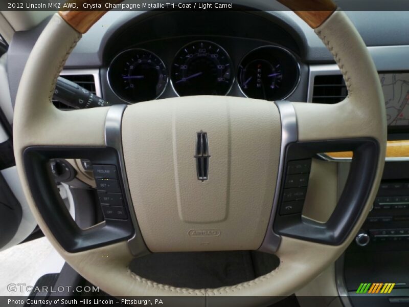 Crystal Champagne Metallic Tri-Coat / Light Camel 2012 Lincoln MKZ AWD
