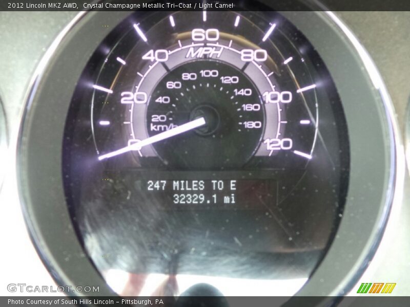 Crystal Champagne Metallic Tri-Coat / Light Camel 2012 Lincoln MKZ AWD