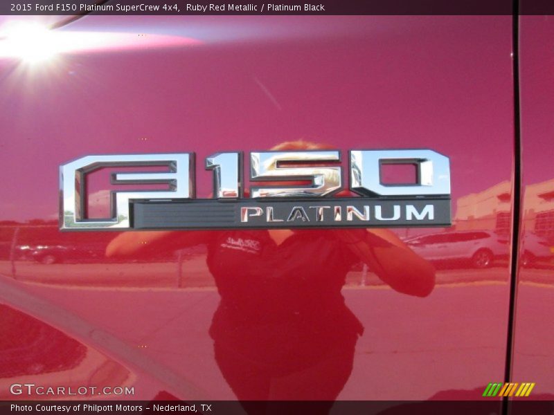 Ruby Red Metallic / Platinum Black 2015 Ford F150 Platinum SuperCrew 4x4