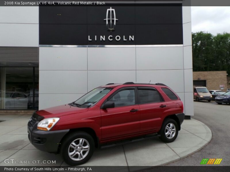 Volcanic Red Metallic / Black 2008 Kia Sportage LX V6 4x4