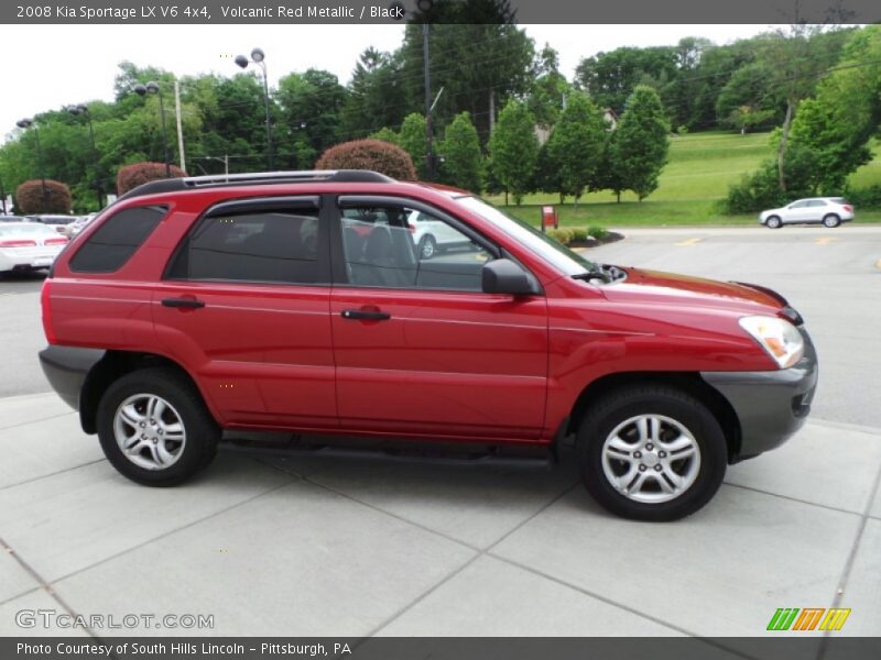 Volcanic Red Metallic / Black 2008 Kia Sportage LX V6 4x4