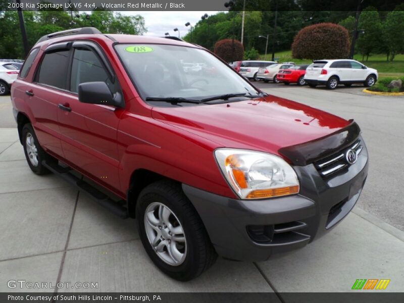 Volcanic Red Metallic / Black 2008 Kia Sportage LX V6 4x4