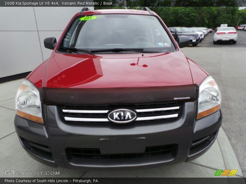 Volcanic Red Metallic / Black 2008 Kia Sportage LX V6 4x4