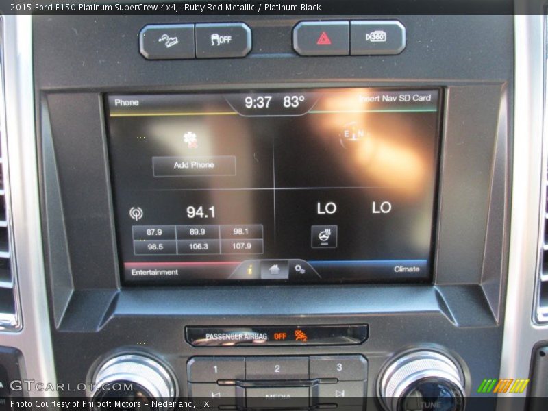 Ruby Red Metallic / Platinum Black 2015 Ford F150 Platinum SuperCrew 4x4