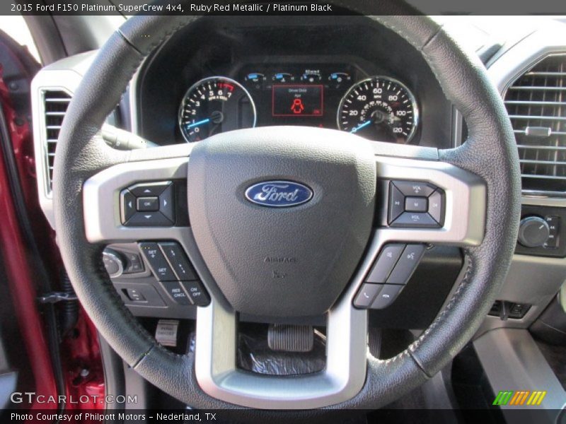 Ruby Red Metallic / Platinum Black 2015 Ford F150 Platinum SuperCrew 4x4