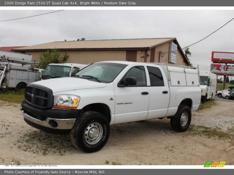 Bright White / Medium Slate Gray 2006 Dodge Ram 2500 ST Quad Cab 4x4