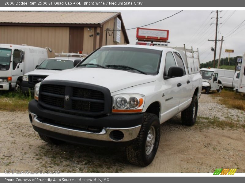 Bright White / Medium Slate Gray 2006 Dodge Ram 2500 ST Quad Cab 4x4