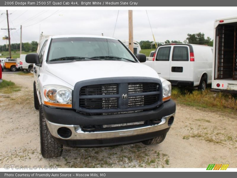 Bright White / Medium Slate Gray 2006 Dodge Ram 2500 ST Quad Cab 4x4