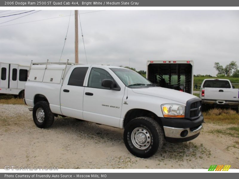 Bright White / Medium Slate Gray 2006 Dodge Ram 2500 ST Quad Cab 4x4