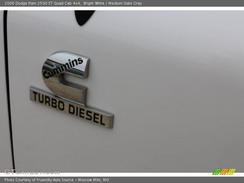 Bright White / Medium Slate Gray 2006 Dodge Ram 2500 ST Quad Cab 4x4