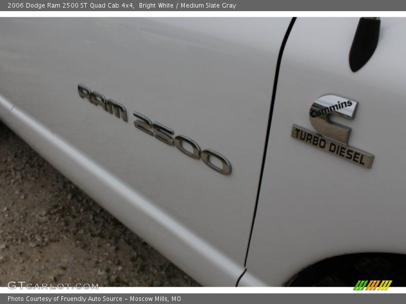 Bright White / Medium Slate Gray 2006 Dodge Ram 2500 ST Quad Cab 4x4