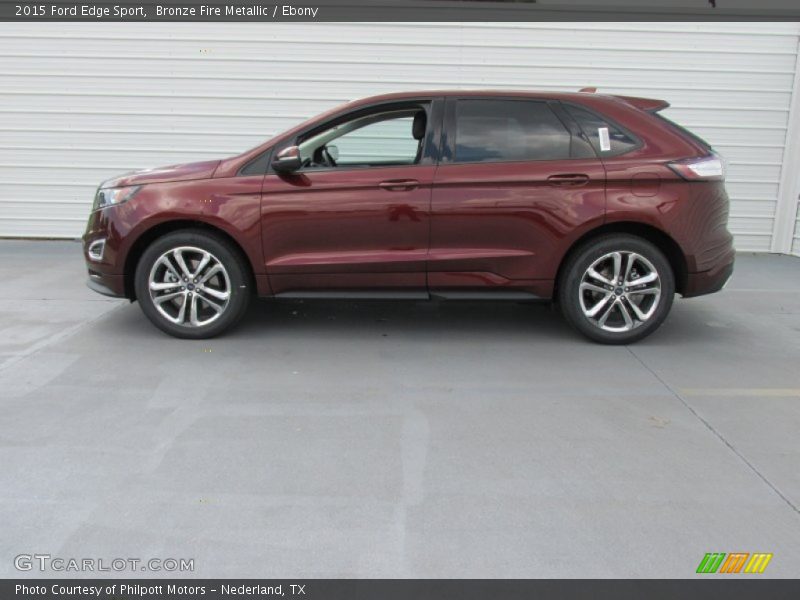 Bronze Fire Metallic / Ebony 2015 Ford Edge Sport
