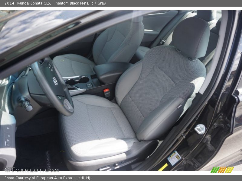 Phantom Black Metallic / Gray 2014 Hyundai Sonata GLS