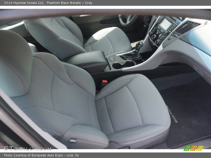 Phantom Black Metallic / Gray 2014 Hyundai Sonata GLS