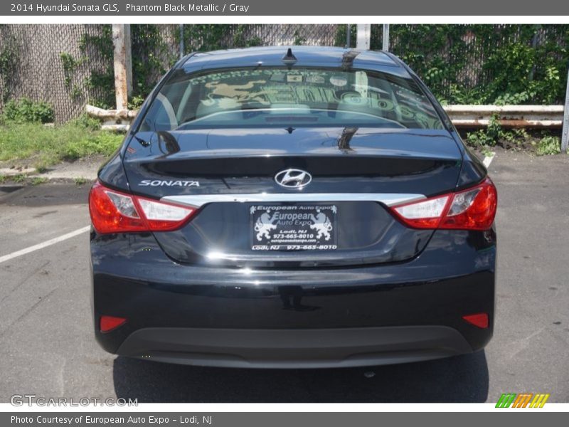 Phantom Black Metallic / Gray 2014 Hyundai Sonata GLS
