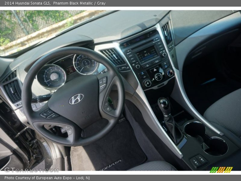 Phantom Black Metallic / Gray 2014 Hyundai Sonata GLS