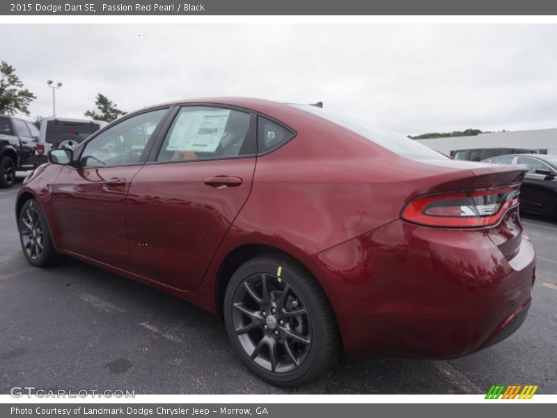 Passion Red Pearl / Black 2015 Dodge Dart SE