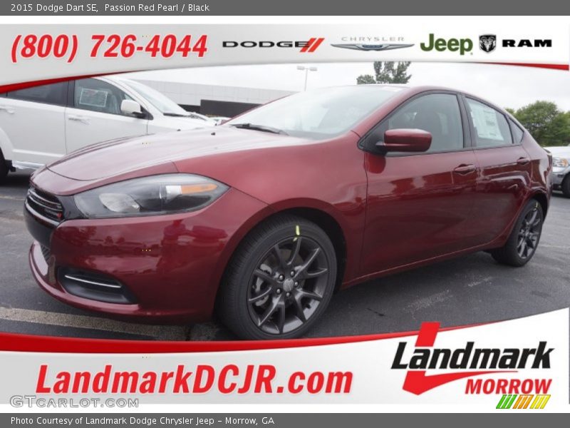 Passion Red Pearl / Black 2015 Dodge Dart SE