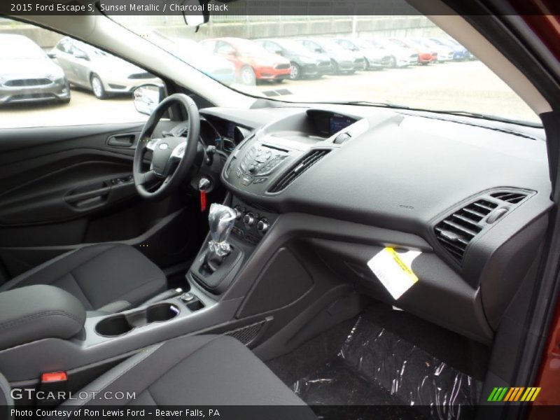 Sunset Metallic / Charcoal Black 2015 Ford Escape S