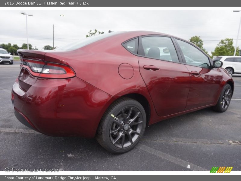 Passion Red Pearl / Black 2015 Dodge Dart SE