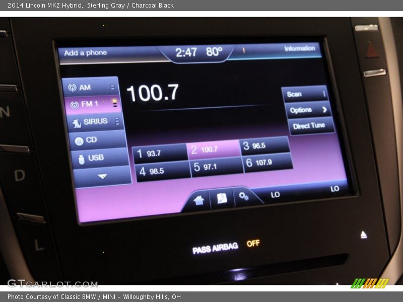 Sterling Gray / Charcoal Black 2014 Lincoln MKZ Hybrid