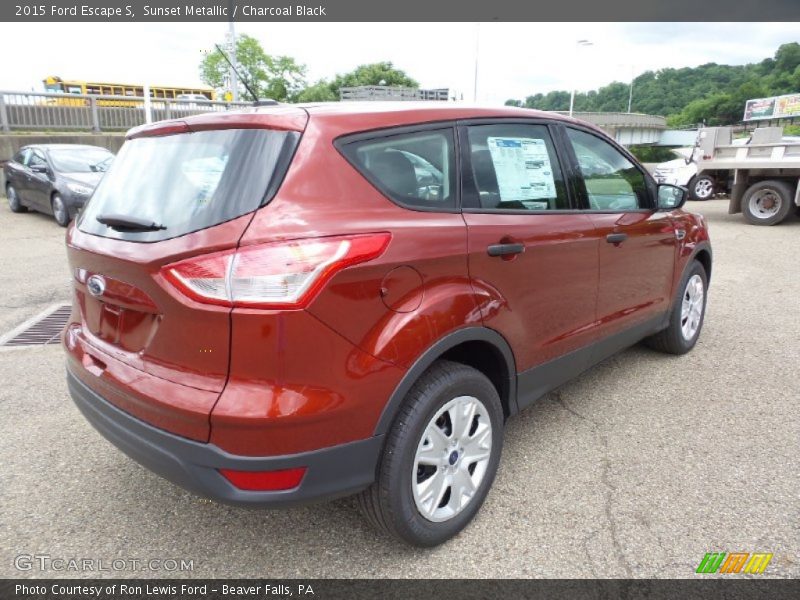 Sunset Metallic / Charcoal Black 2015 Ford Escape S