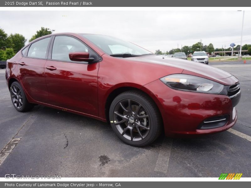 Passion Red Pearl / Black 2015 Dodge Dart SE