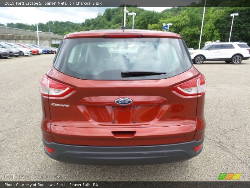 Sunset Metallic / Charcoal Black 2015 Ford Escape S