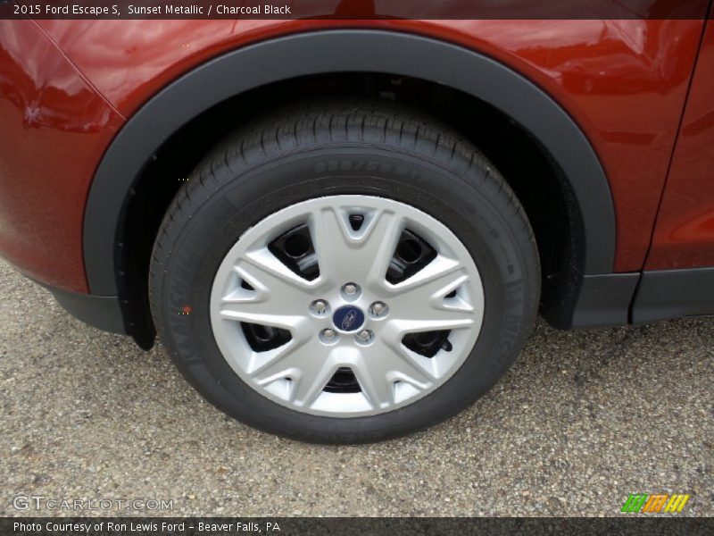 Sunset Metallic / Charcoal Black 2015 Ford Escape S