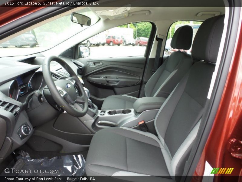 Sunset Metallic / Charcoal Black 2015 Ford Escape S