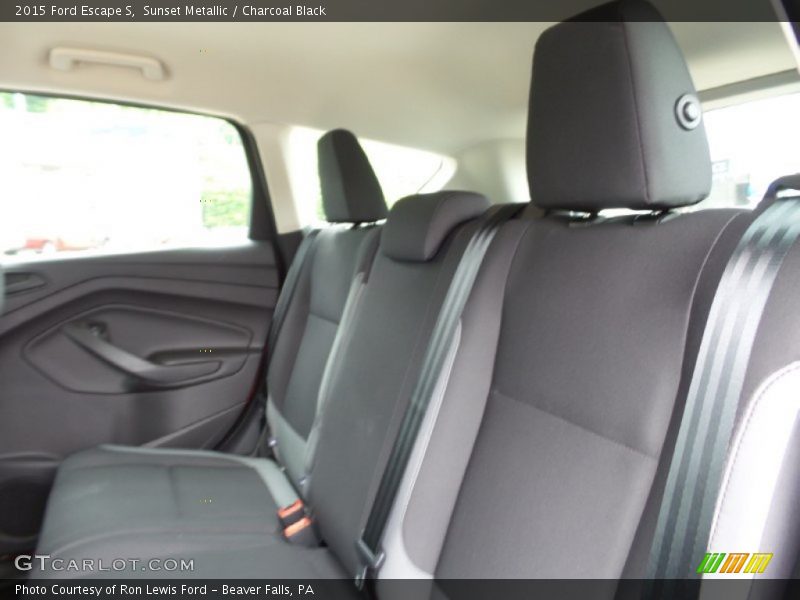 Sunset Metallic / Charcoal Black 2015 Ford Escape S