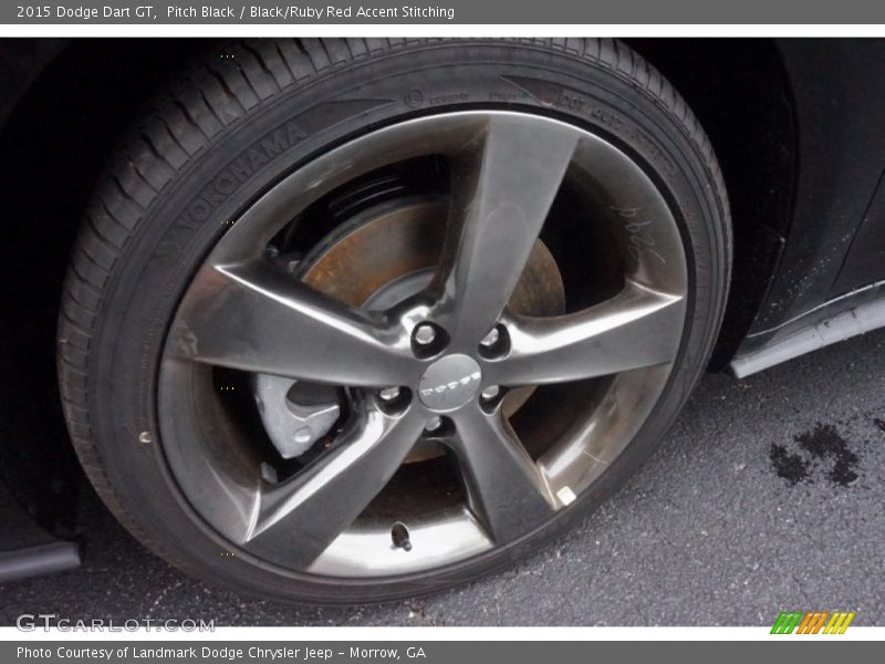 Pitch Black / Black/Ruby Red Accent Stitching 2015 Dodge Dart GT