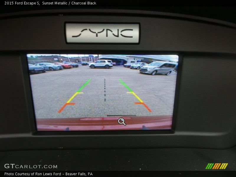 Sunset Metallic / Charcoal Black 2015 Ford Escape S