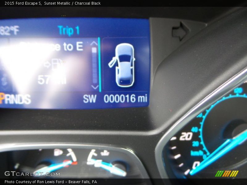 Sunset Metallic / Charcoal Black 2015 Ford Escape S
