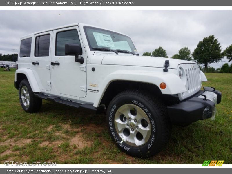 Bright White / Black/Dark Saddle 2015 Jeep Wrangler Unlimited Sahara 4x4