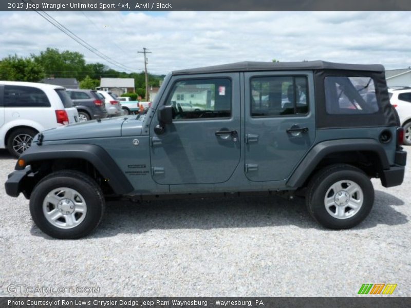 Anvil / Black 2015 Jeep Wrangler Unlimited Sport 4x4