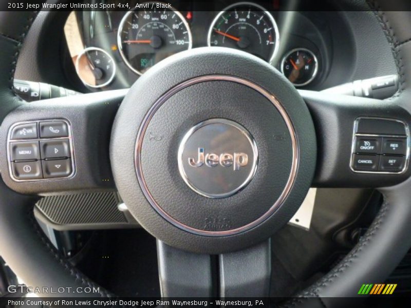 Anvil / Black 2015 Jeep Wrangler Unlimited Sport 4x4