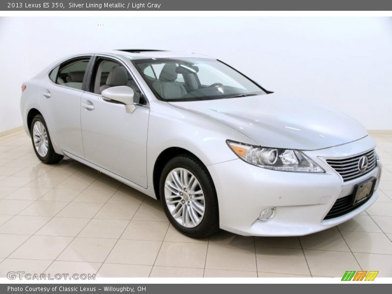 Silver Lining Metallic / Light Gray 2013 Lexus ES 350