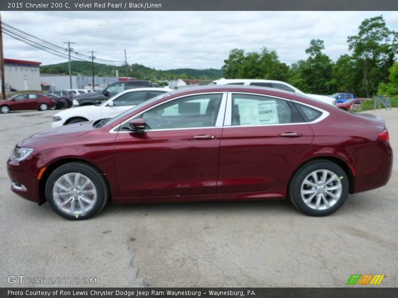 Velvet Red Pearl / Black/Linen 2015 Chrysler 200 C