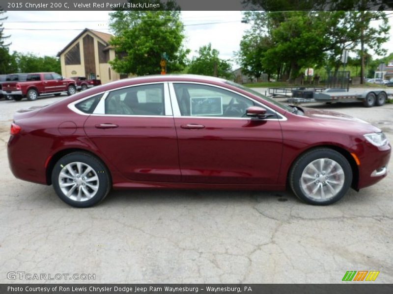 Velvet Red Pearl / Black/Linen 2015 Chrysler 200 C