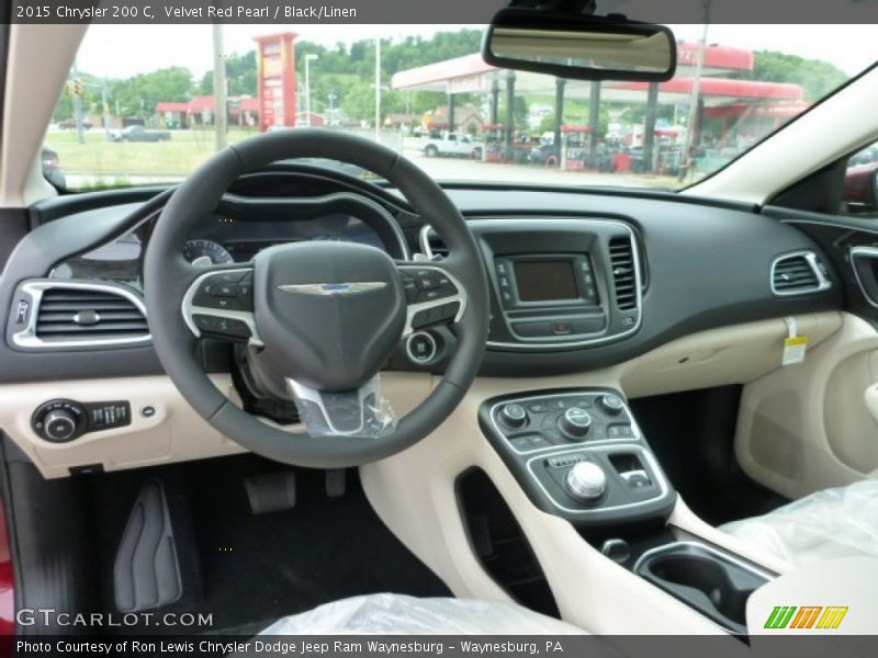 Velvet Red Pearl / Black/Linen 2015 Chrysler 200 C