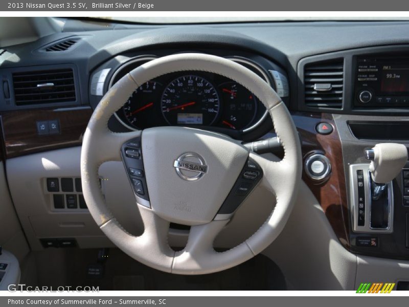 Brilliant Silver / Beige 2013 Nissan Quest 3.5 SV
