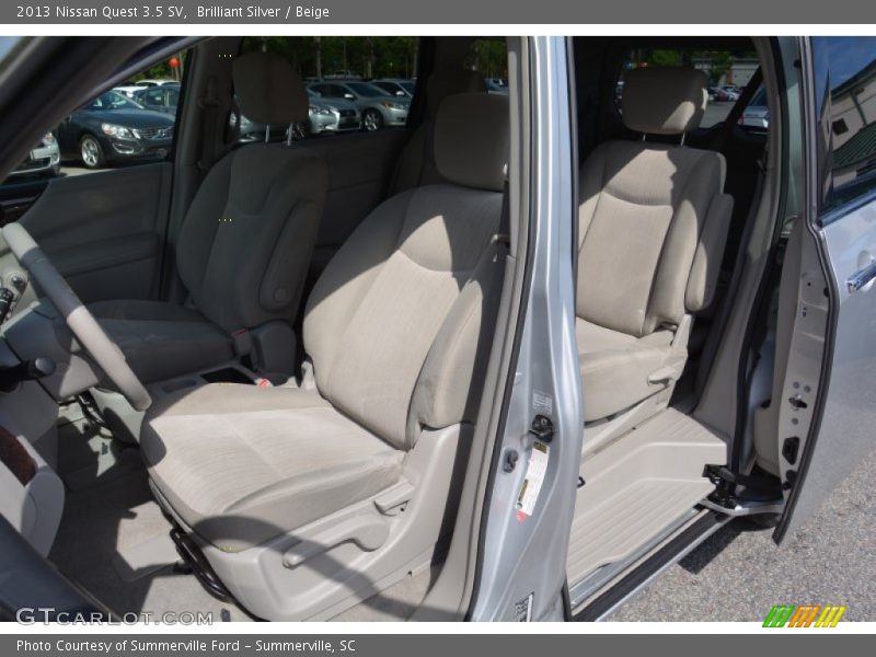 Brilliant Silver / Beige 2013 Nissan Quest 3.5 SV