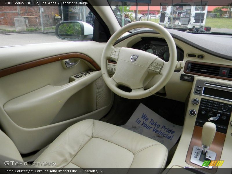 Ice White / Sandstone Beige 2008 Volvo S80 3.2