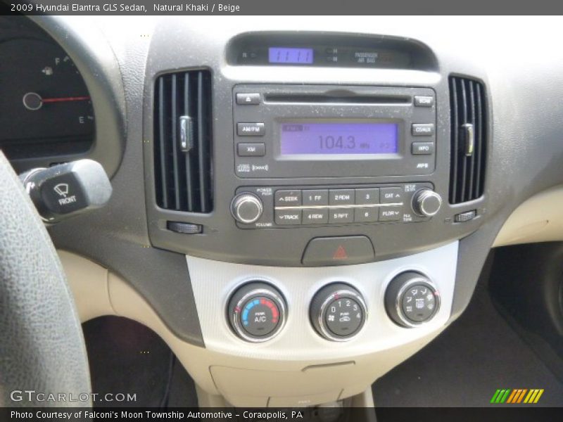 Natural Khaki / Beige 2009 Hyundai Elantra GLS Sedan