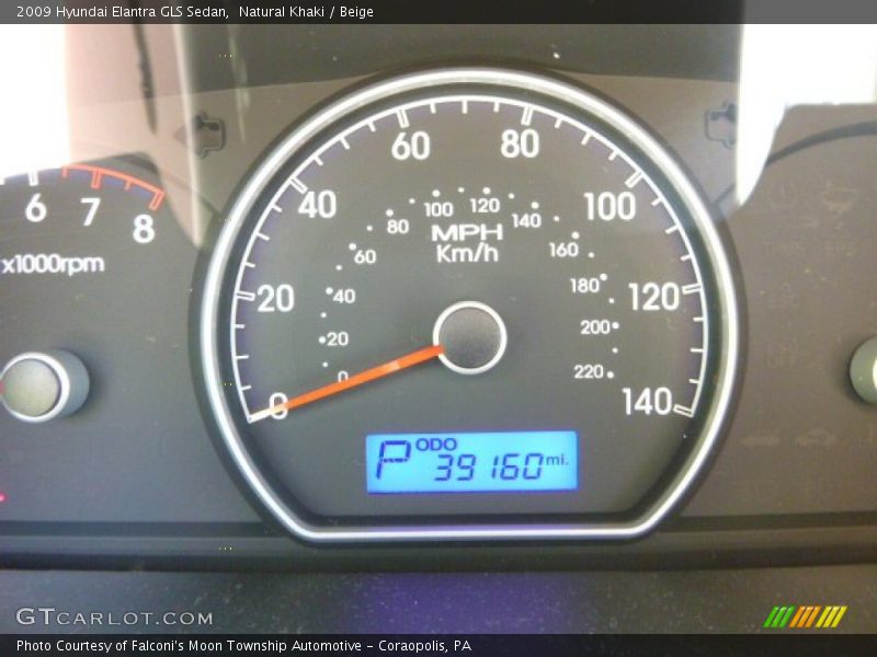 Natural Khaki / Beige 2009 Hyundai Elantra GLS Sedan
