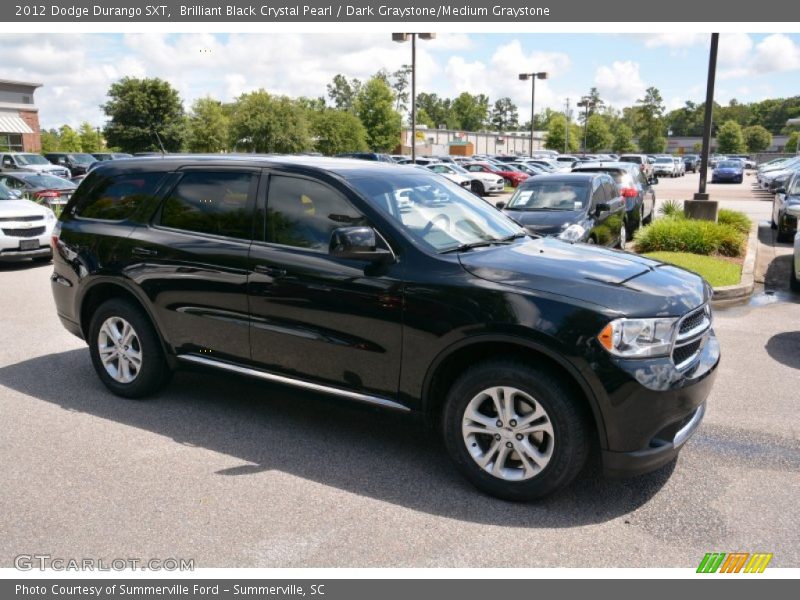 Brilliant Black Crystal Pearl / Dark Graystone/Medium Graystone 2012 Dodge Durango SXT